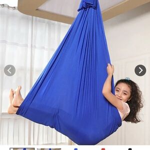 Quility Therapy Sensory Swing, New, Blue, up to 165lbs, Indoor/Outdoor